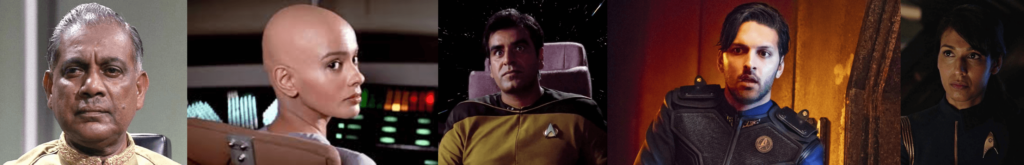 South Asian actors in Star Trek over the decades. (Photo Credit: CBS)